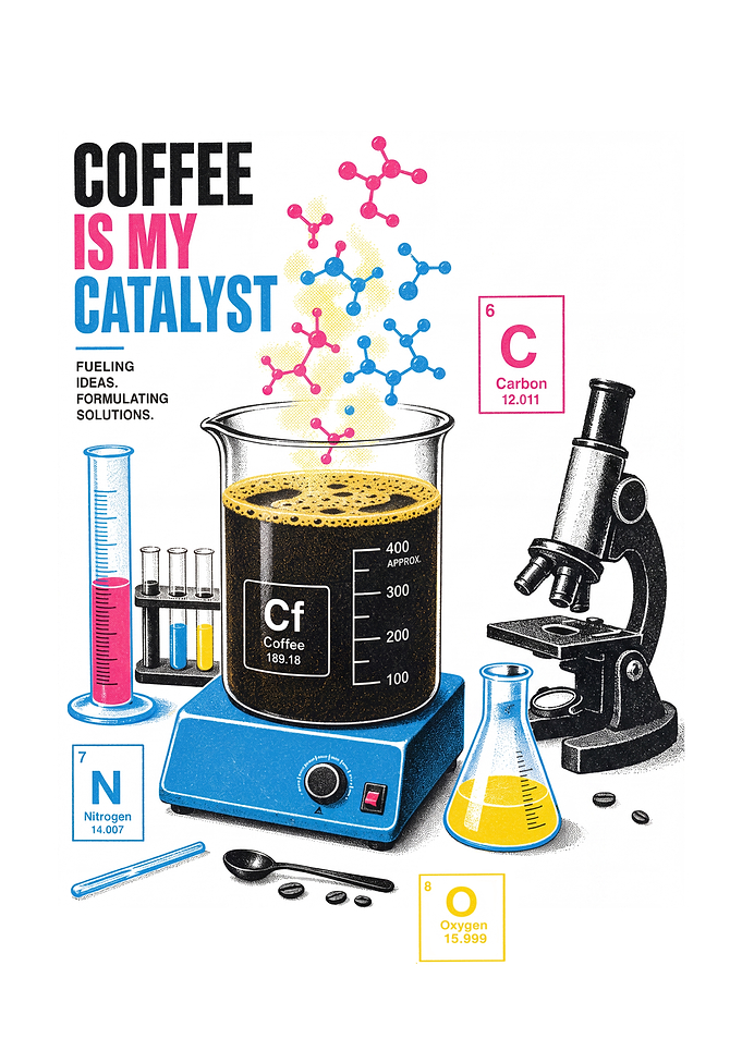 Coffee Is My Catalyst Science Poster