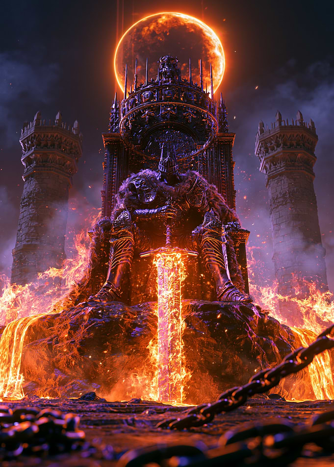Dark Knight on Flaming Throne