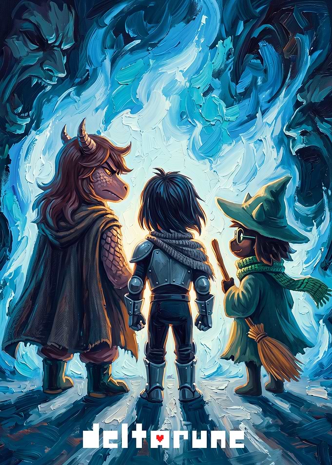 Deltarune Trio Facing the Abyss