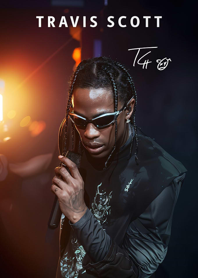 Travis Scott Concert Portrait