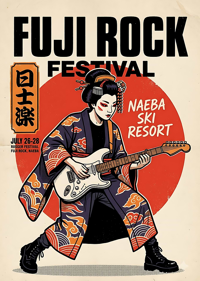 Fuji Rock Festival Geisha Poster