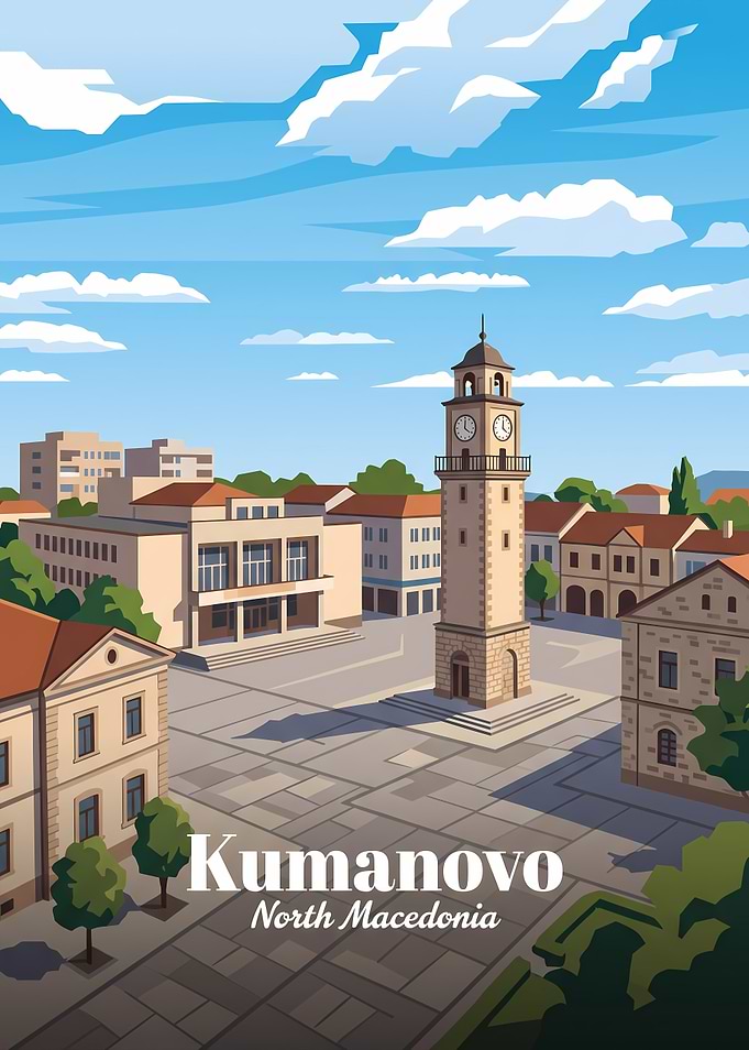 Kumanovo North Macedonia Travel Poster