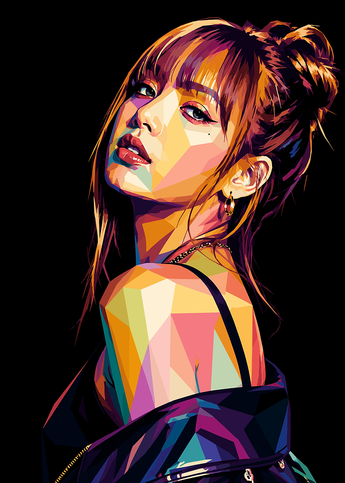 Lisa Blackpink WPAP Pop Art Portrait