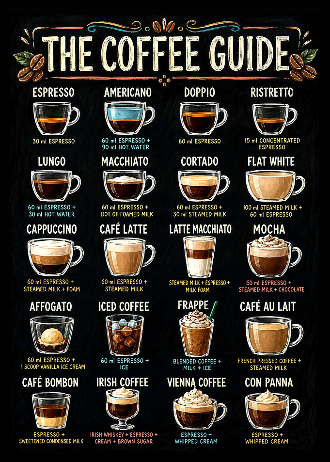 The Coffee Guide Infographic Poster