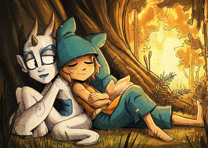 Yugo and Adama Resting Together