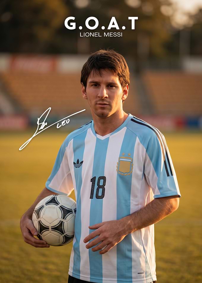 Lionel Messi Argentina Soccer Poster