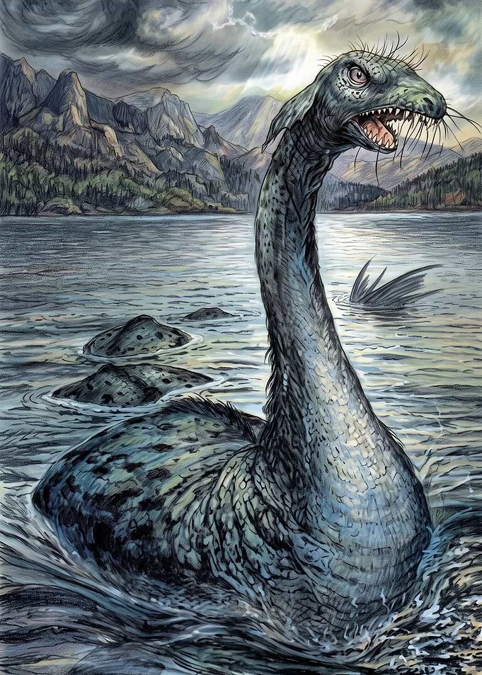 Loch Ness Monster in Scottish Highlands