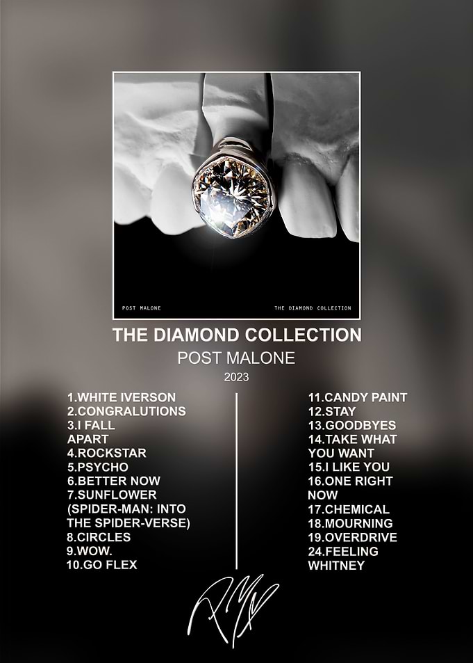 Post Malone The Diamond Collection Poster