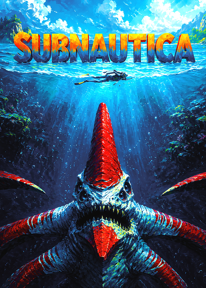 Subnautica Reaper Leviathan Poster