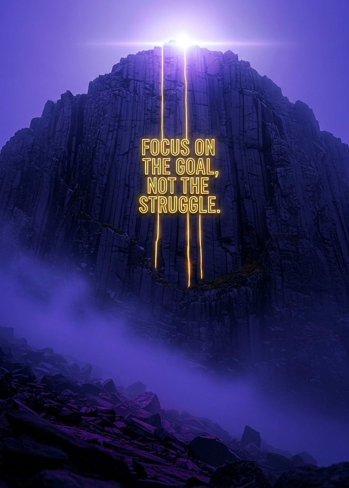 Inspirational Mountain Peak Quote Poster