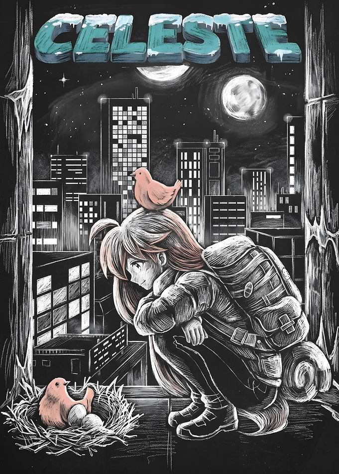 Celeste Game Illustration