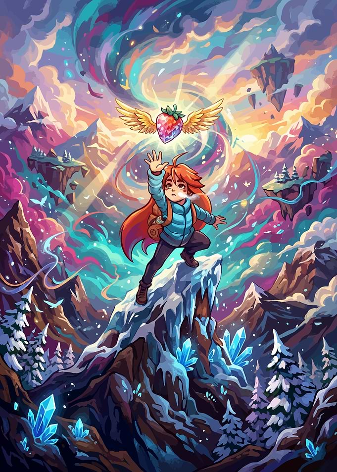 Madeline Reaching for Winged Strawberry