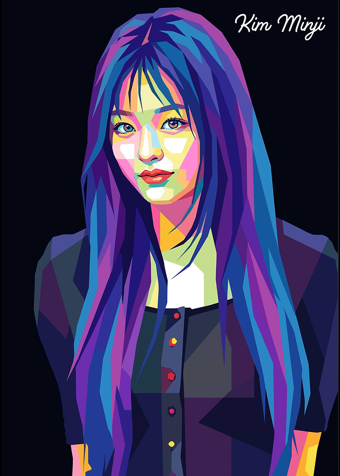 Kim Minji Pop Art Portrait