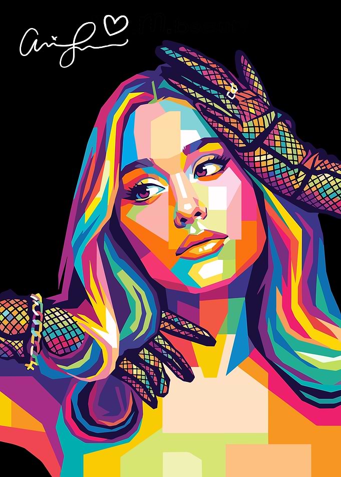 Ariana Grande Pop Art Portrait