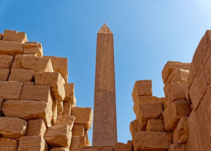Ancient Egyptian Obelisk at Karnak Temple