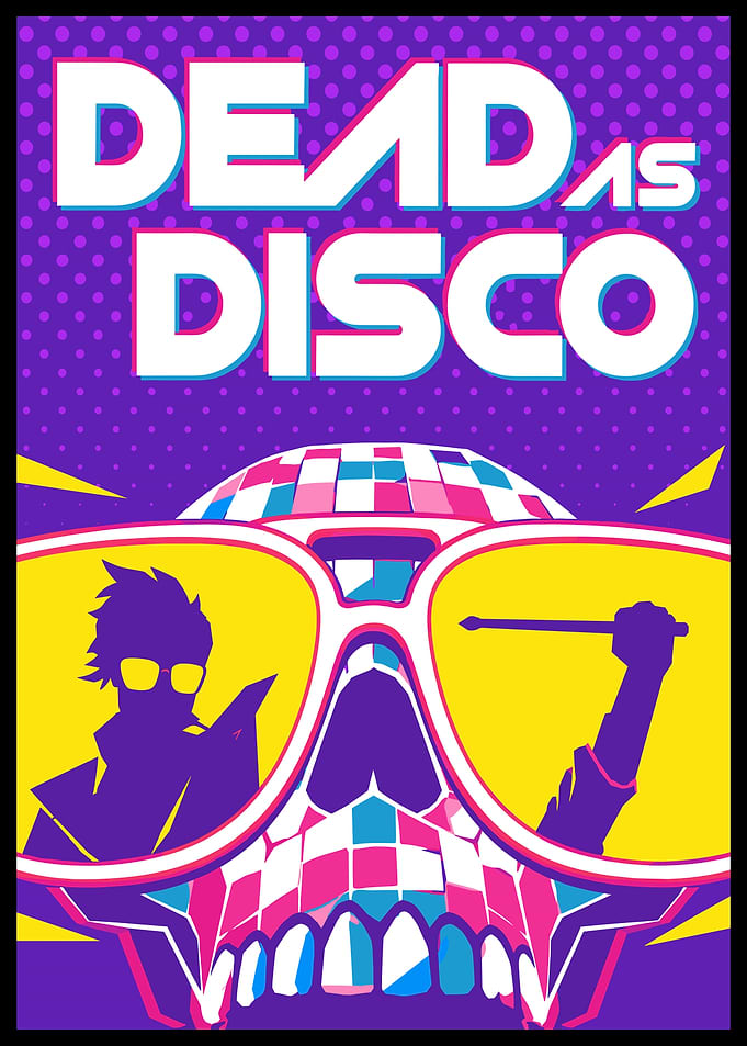Dead as Disco Skull Poster