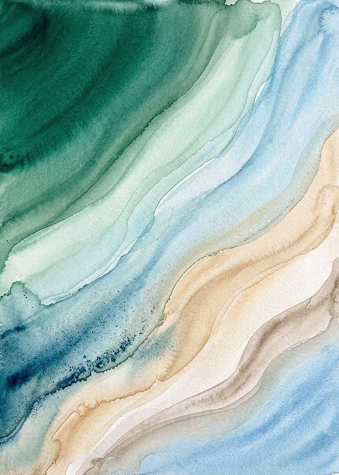 Emerald Sea Shallows Sandbar Drift Art