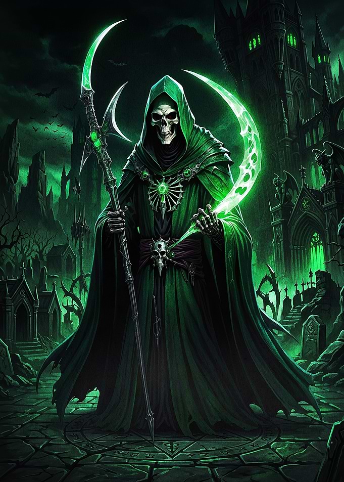 Green Necromancer Grim Reaper