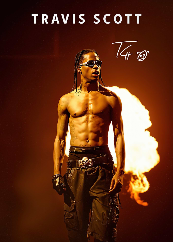 Travis Scott Concert Performance Poster
