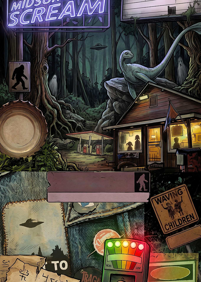 Paranormal Mystery Forest Scene