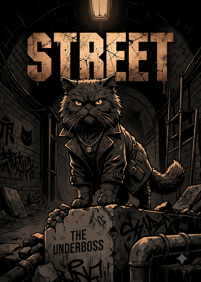 The Underboss Street Cat Poster