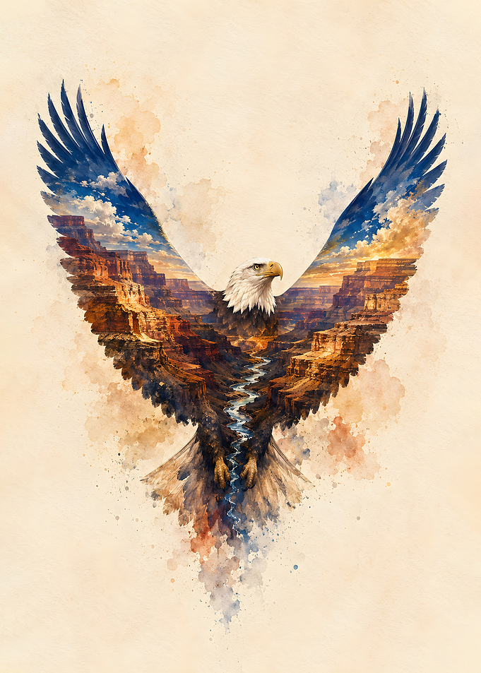 Grand Canyon Bald Eagle Canyon Soar