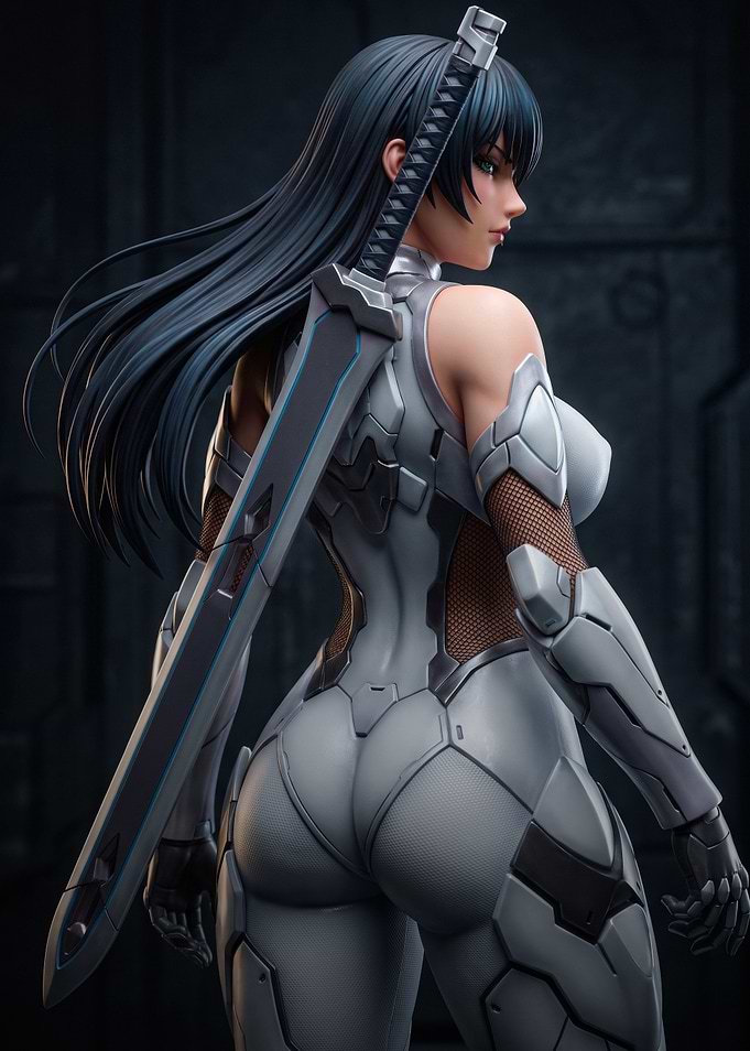 Sci-Fi Female Warrior Action Figure