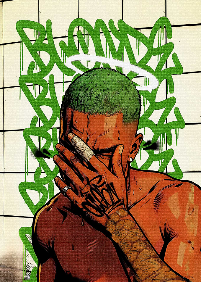 Frank Ocean Blonde Album Art Illustration