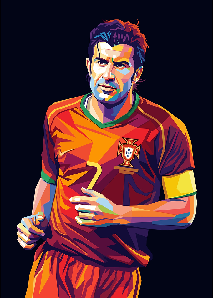 Luis Figo WPAP Pop Art Portrait