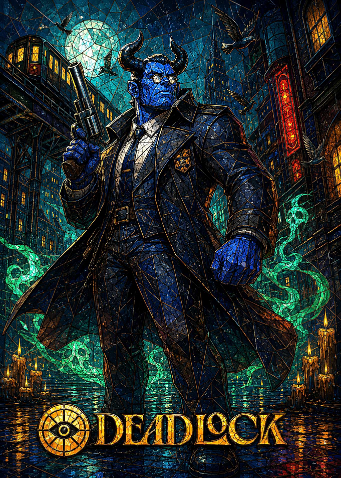 Deadlock Stained Glass Character Art