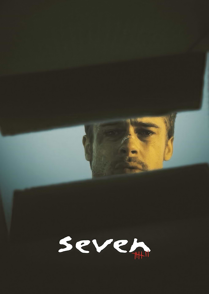 Seven Movie Poster Featuring Brad Pitt