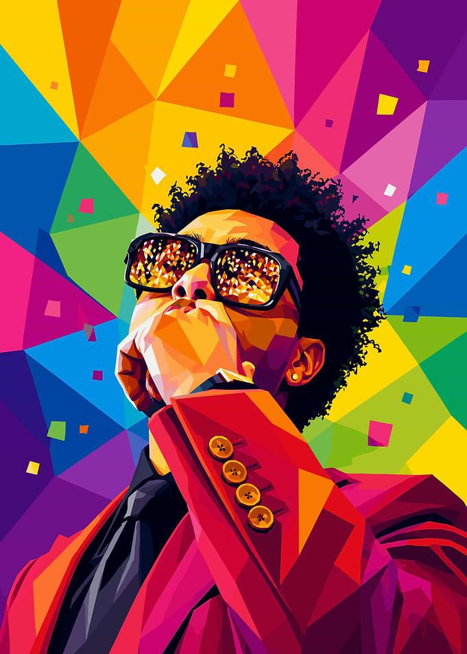The Weeknd Low Poly Pop Art