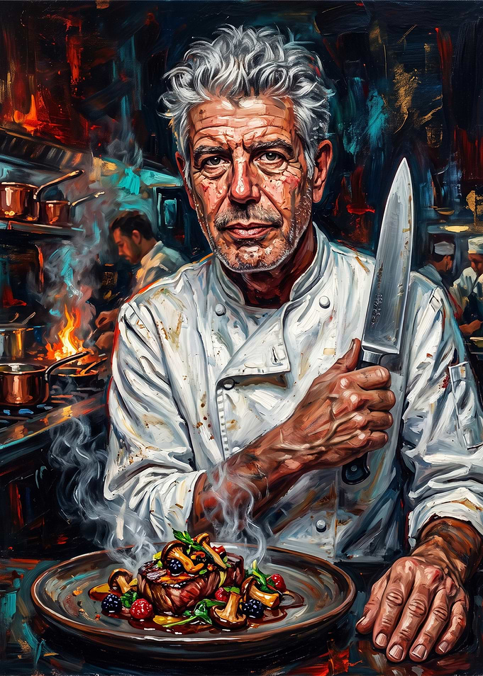 Anthony Bourdain in Professional Kitchen