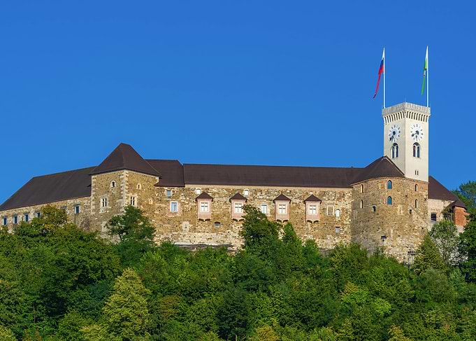 Ljubljana Castle on a Sunny Day