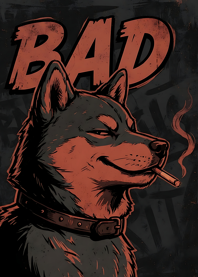 Bad Boy Shiba Inu Illustration
