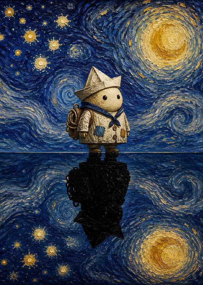 Little Sailor in Starry Night