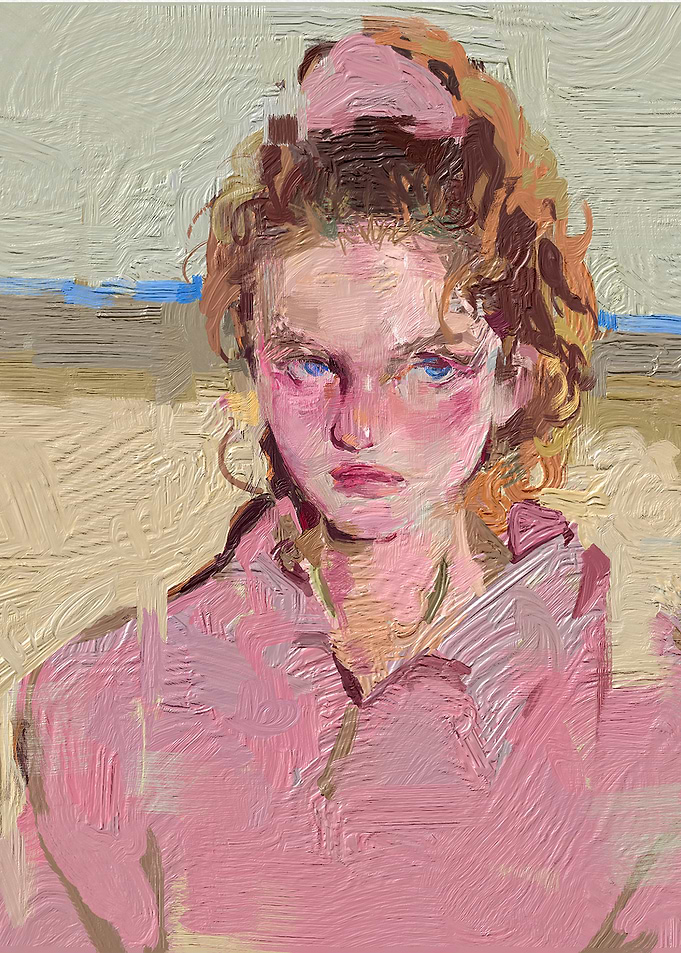 Impressionist Portrait of a Young Woman