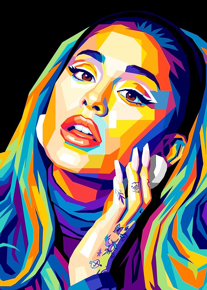 Ariana Grande Pop Art Portrait
