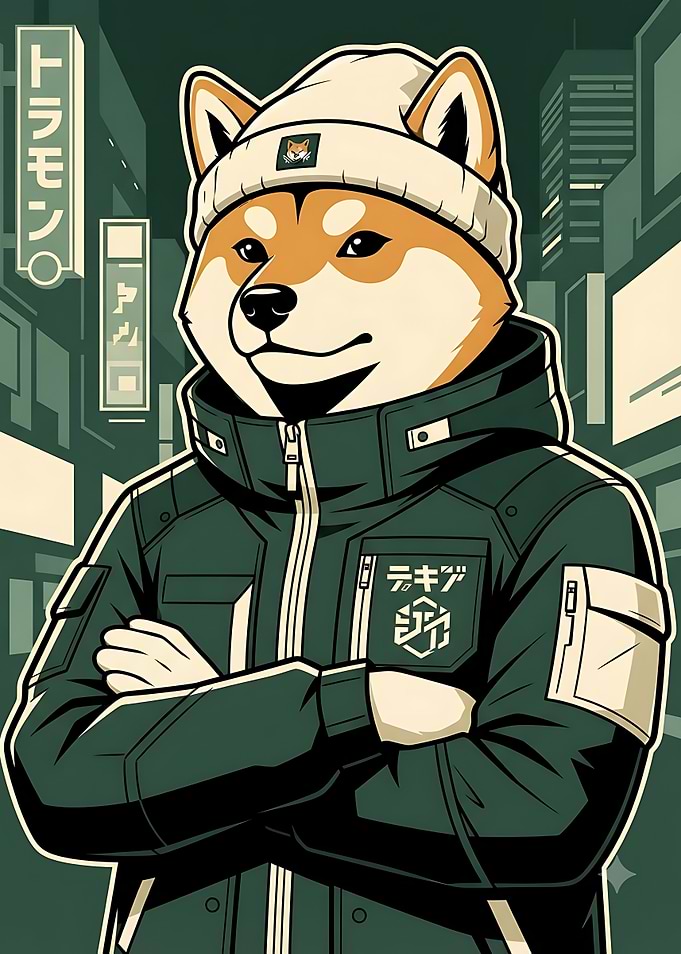 Cool Shiba Inu in Streetwear