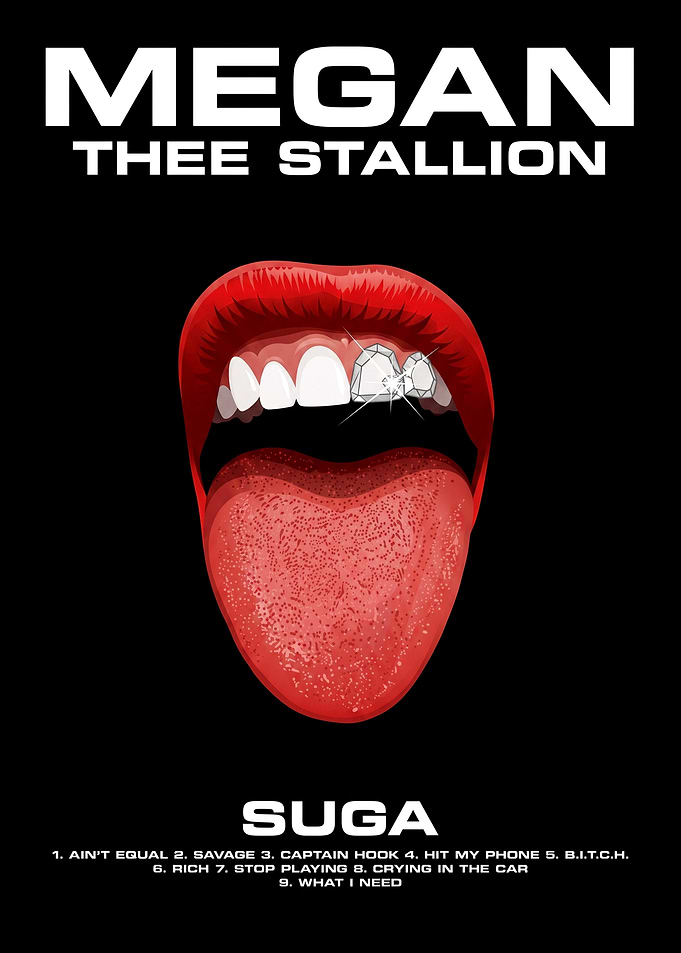 Megan Thee Stallion Suga Album Poster