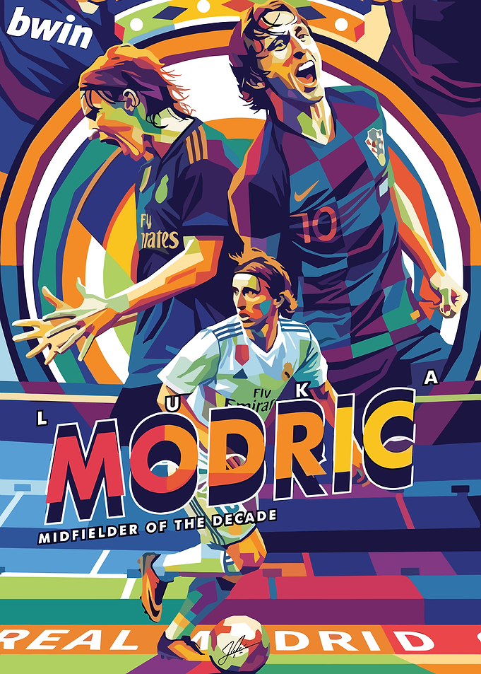 Luka Modric Pop Art Poster