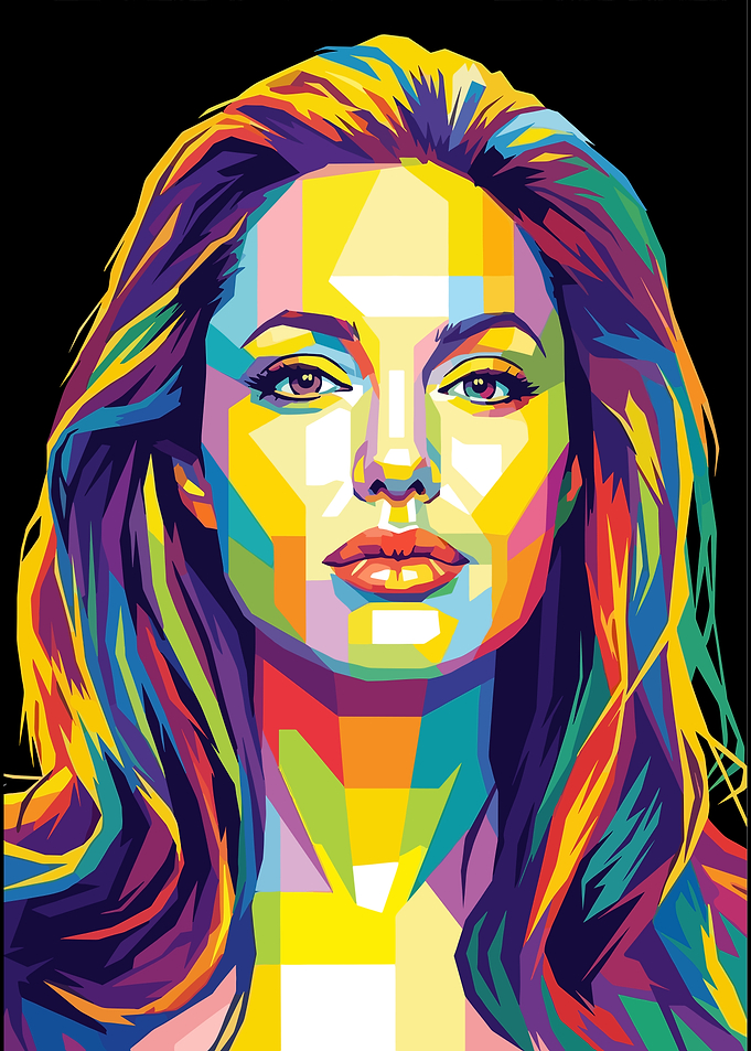 Angelina Jolie Pop Art Portrait