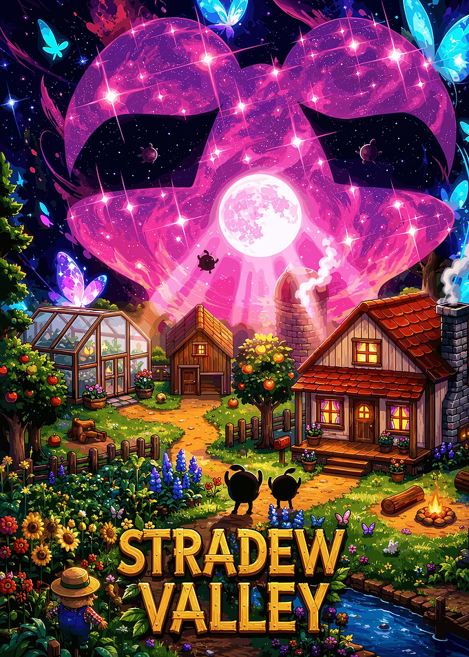 Stardew Valley Pixel Art Farm Scene