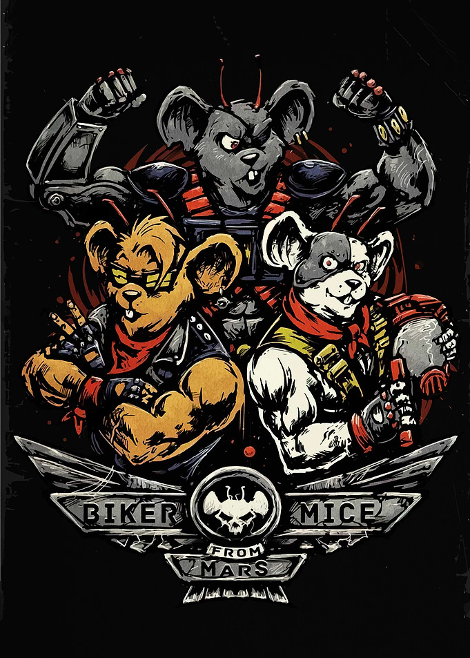 Biker Mice from Mars Trio Illustration