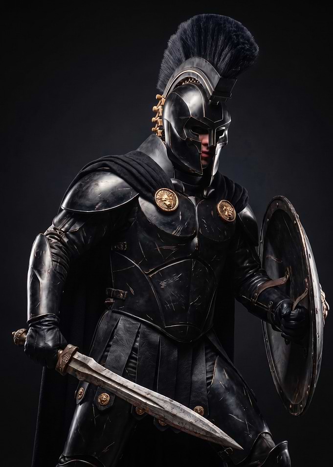 The Odyssey Black Spartan Warrior