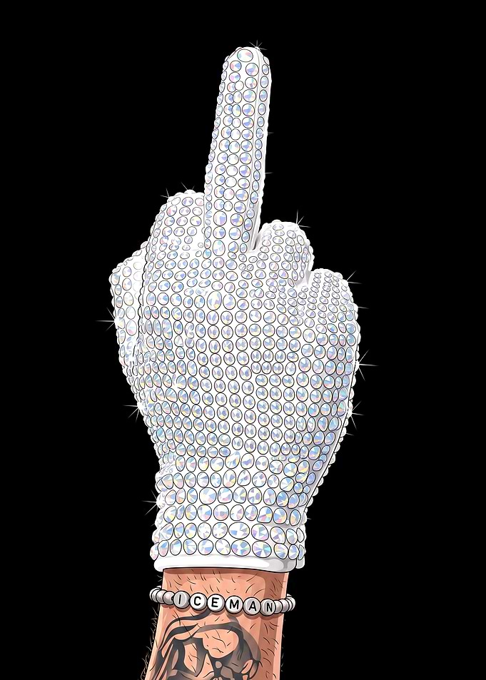 Middle Finger Drake Portrait Poster