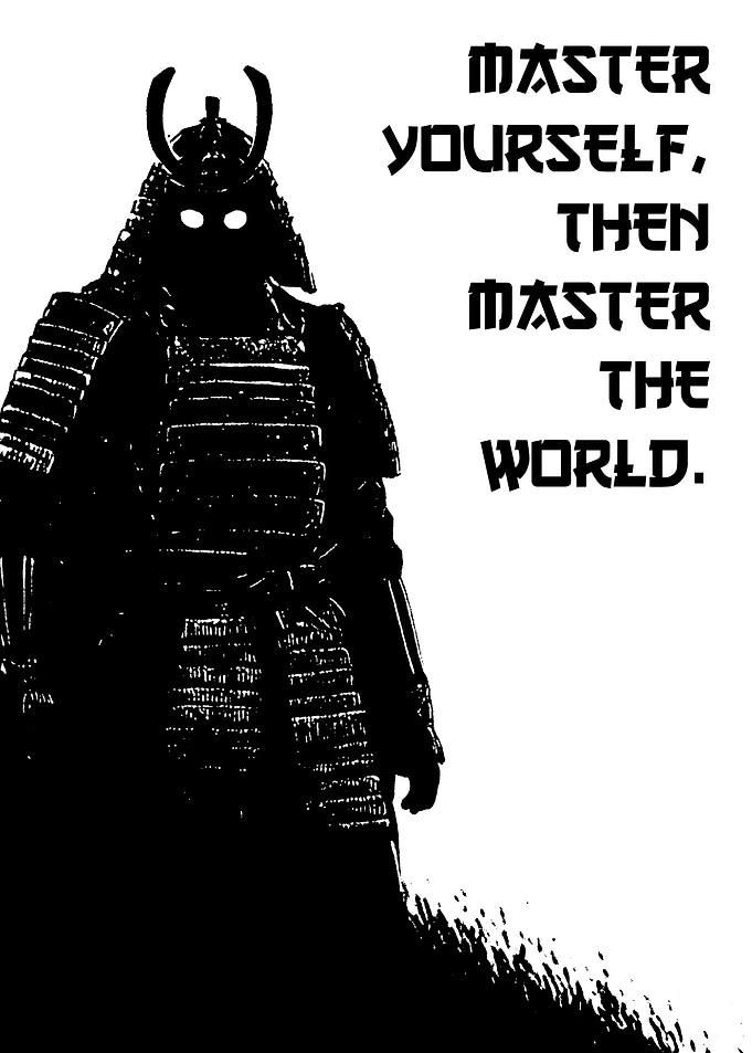 Samurai Master Yourself Inspirational Poster