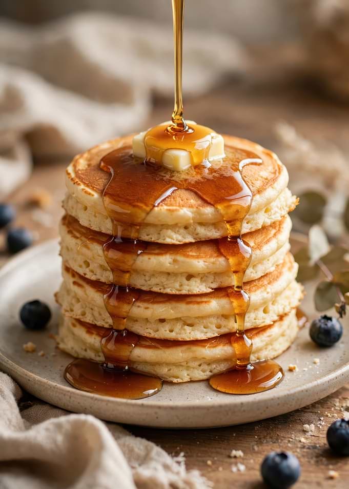 Stack of Pancakes with Syrup