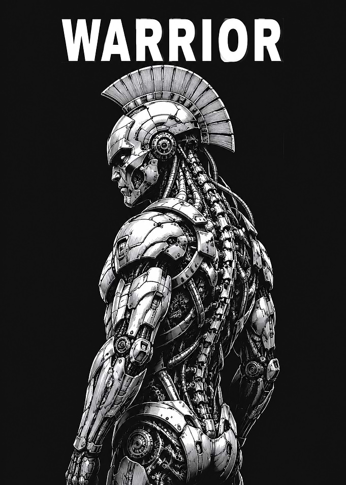 Cyborg Spartan Warrior Poster