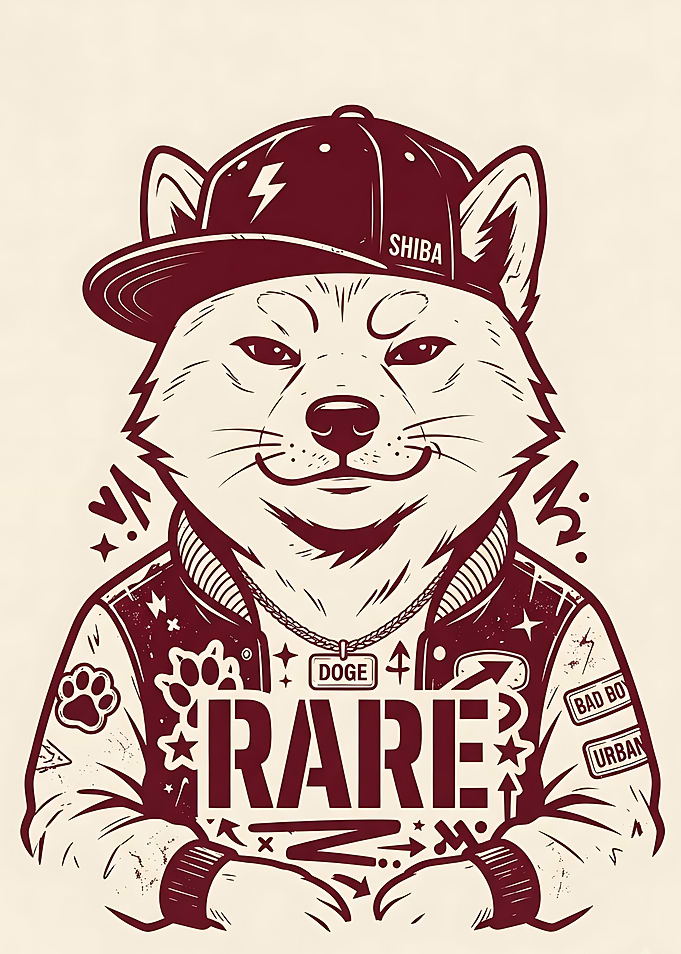 Cool Shiba Inu Urban Style Illustration